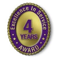 Excellence in Service - 4 Year Award